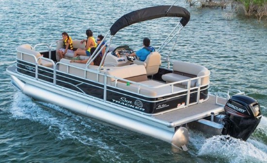 pontoon boat on water pontoon boat on water